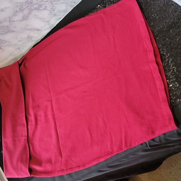 Forever21 Pencil High Waisted Skirt Women's Medium Below the Knees Red Skirt - Picture 3 of 3